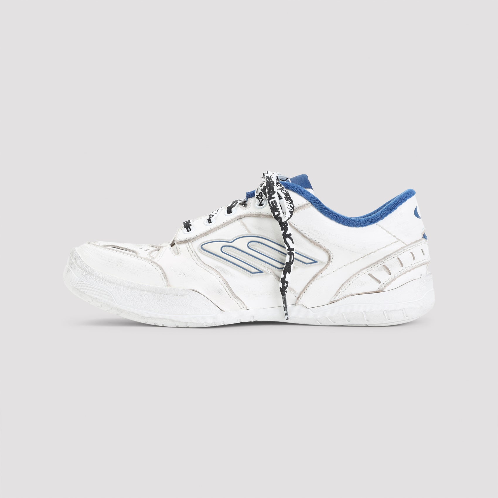 BALENCIAGA Distressed Leather Sneakers for Men