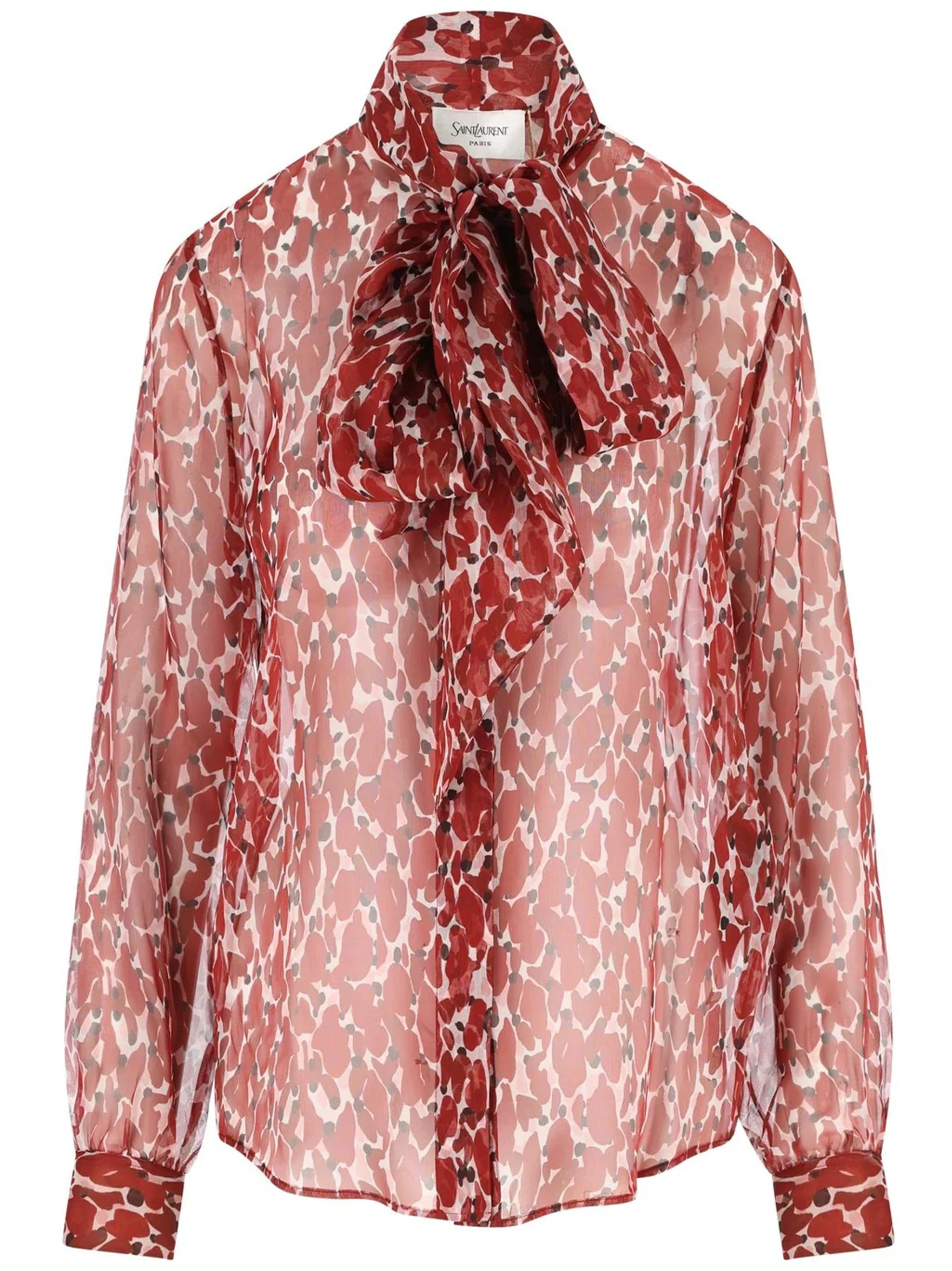 SAINT LAURENT Printed Silk Shirt - Size 40 FR