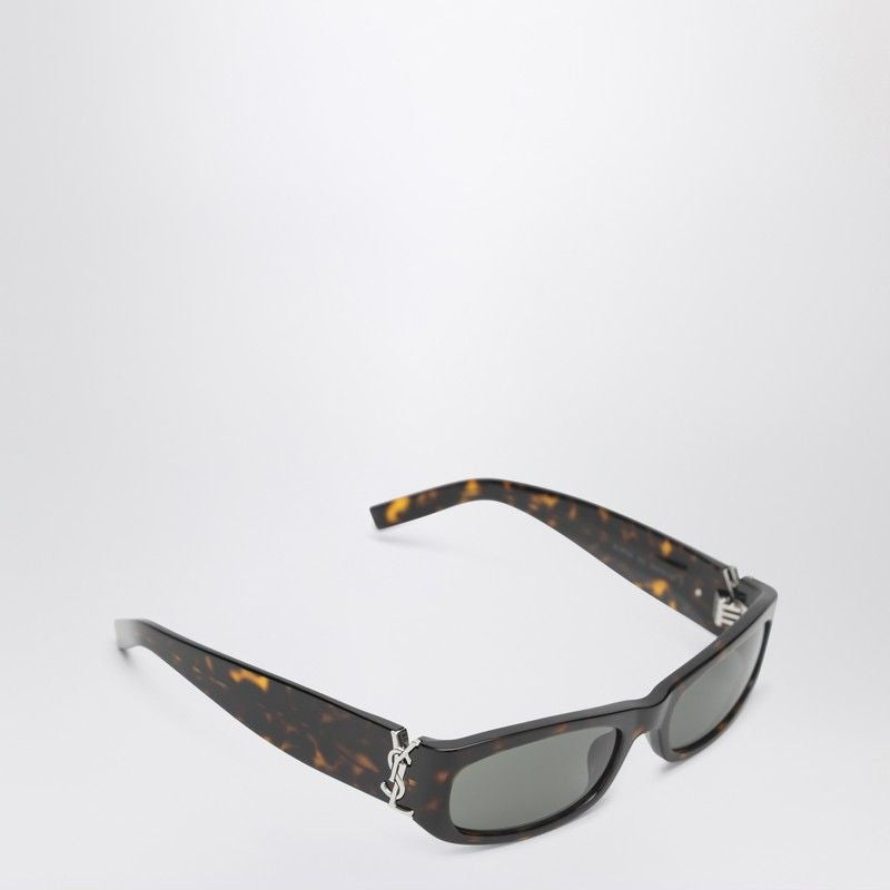 SAINT LAURENT Elongated Tortoiseshell Acetate Sunglasses