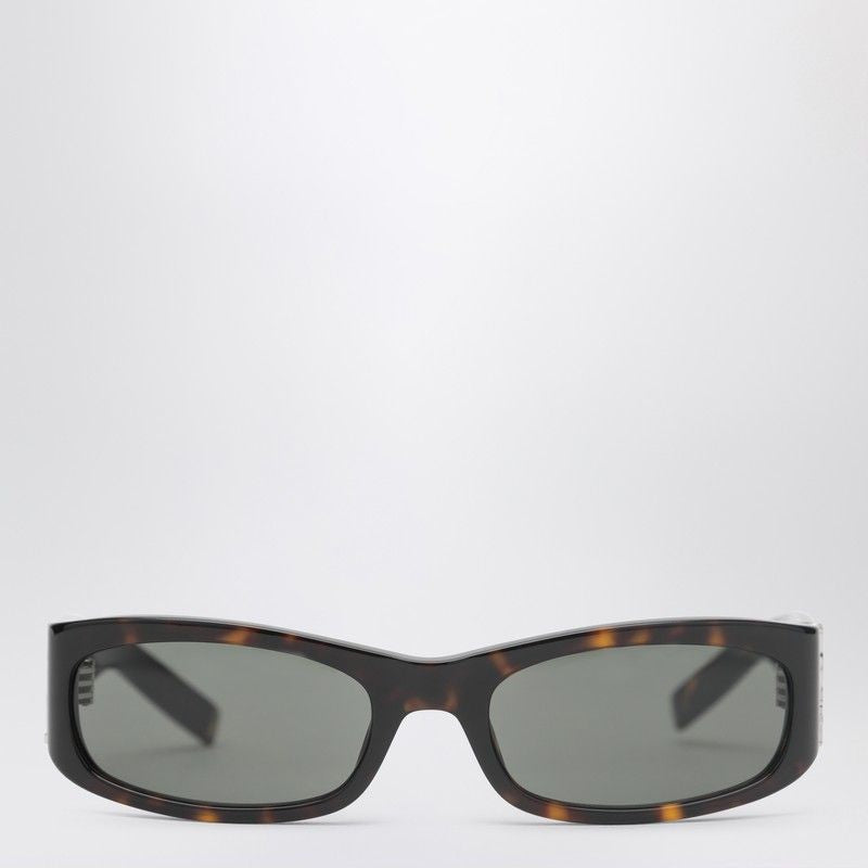 SAINT LAURENT Elongated Tortoiseshell Acetate Sunglasses