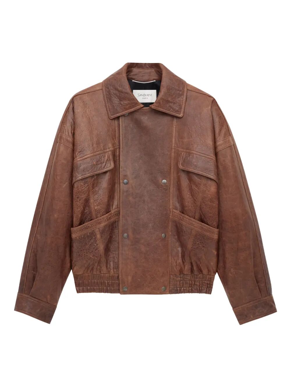 SAINT LAURENT Lambskin Bomber Jacket for Men - FW25