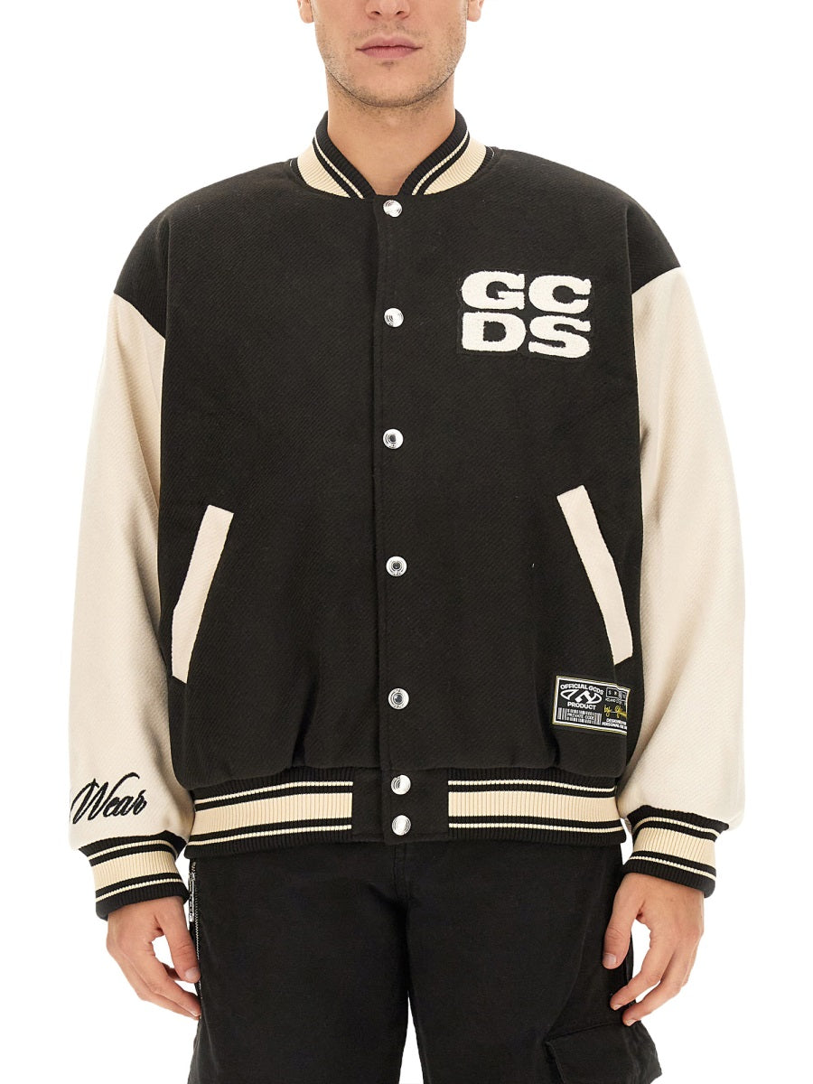 GCDS WIRDO VARSITY BOMBER JACKET - Size L