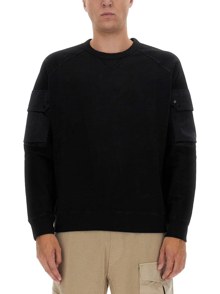 TEN C Men's Regular Fit Logo Sweatshirt - FW23