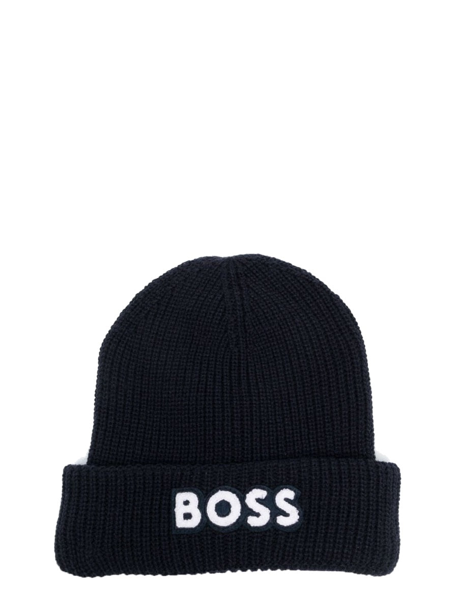 BOSS Contrasting Logo Beanie for Kids