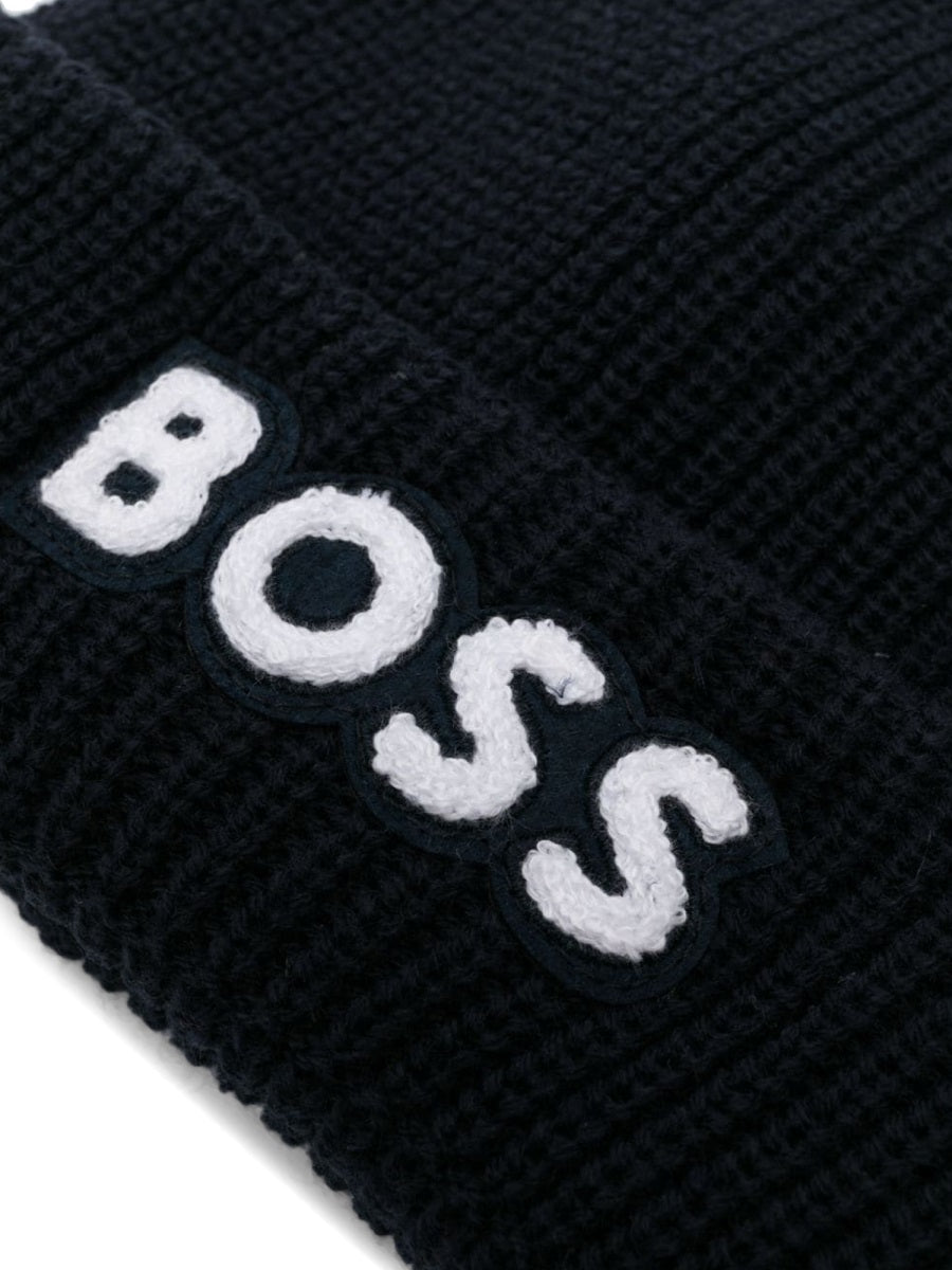 BOSS Contrasting Logo Beanie for Kids