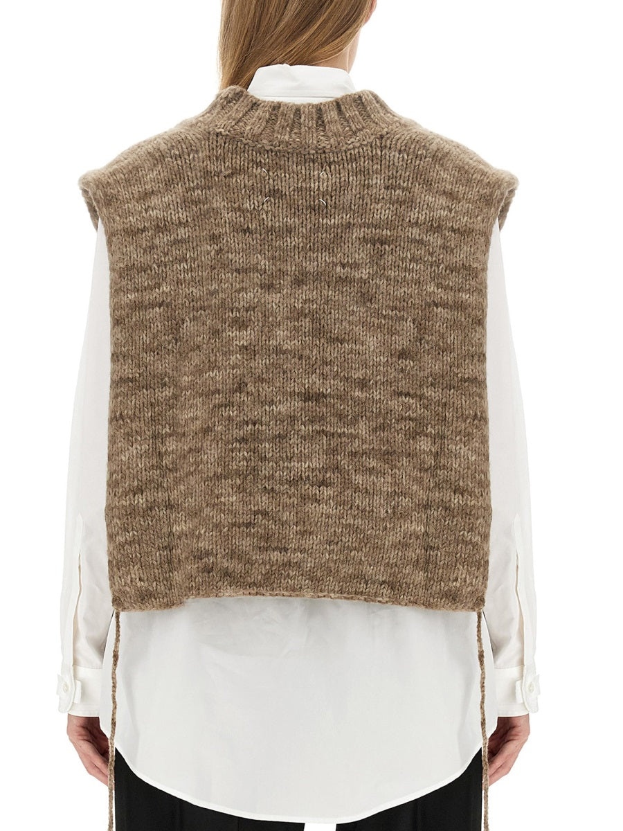 MAISON MARGIELA Oversized Knit Vest - Women's S Size