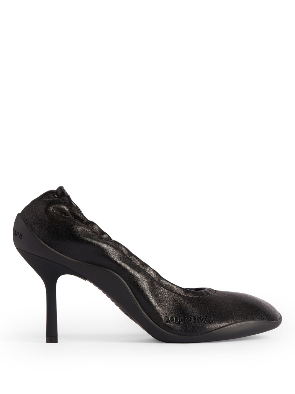 BALENCIAGA Elegant 80mm Shiny Soft Leather Pumps