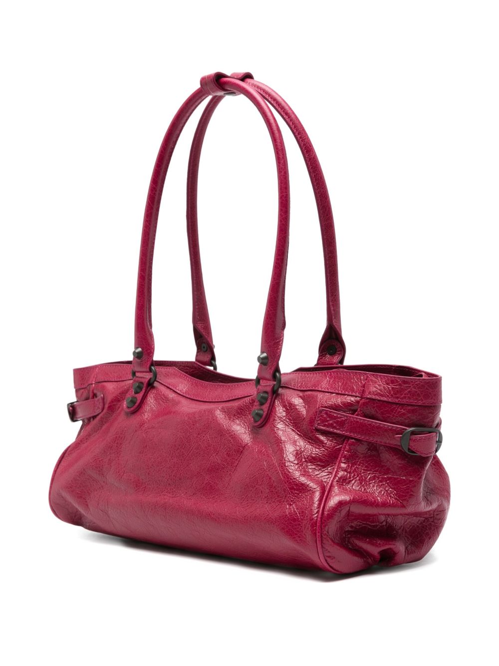 BALENCIAGA EAST WEST LEATHER SHOULDER MINI Handbag