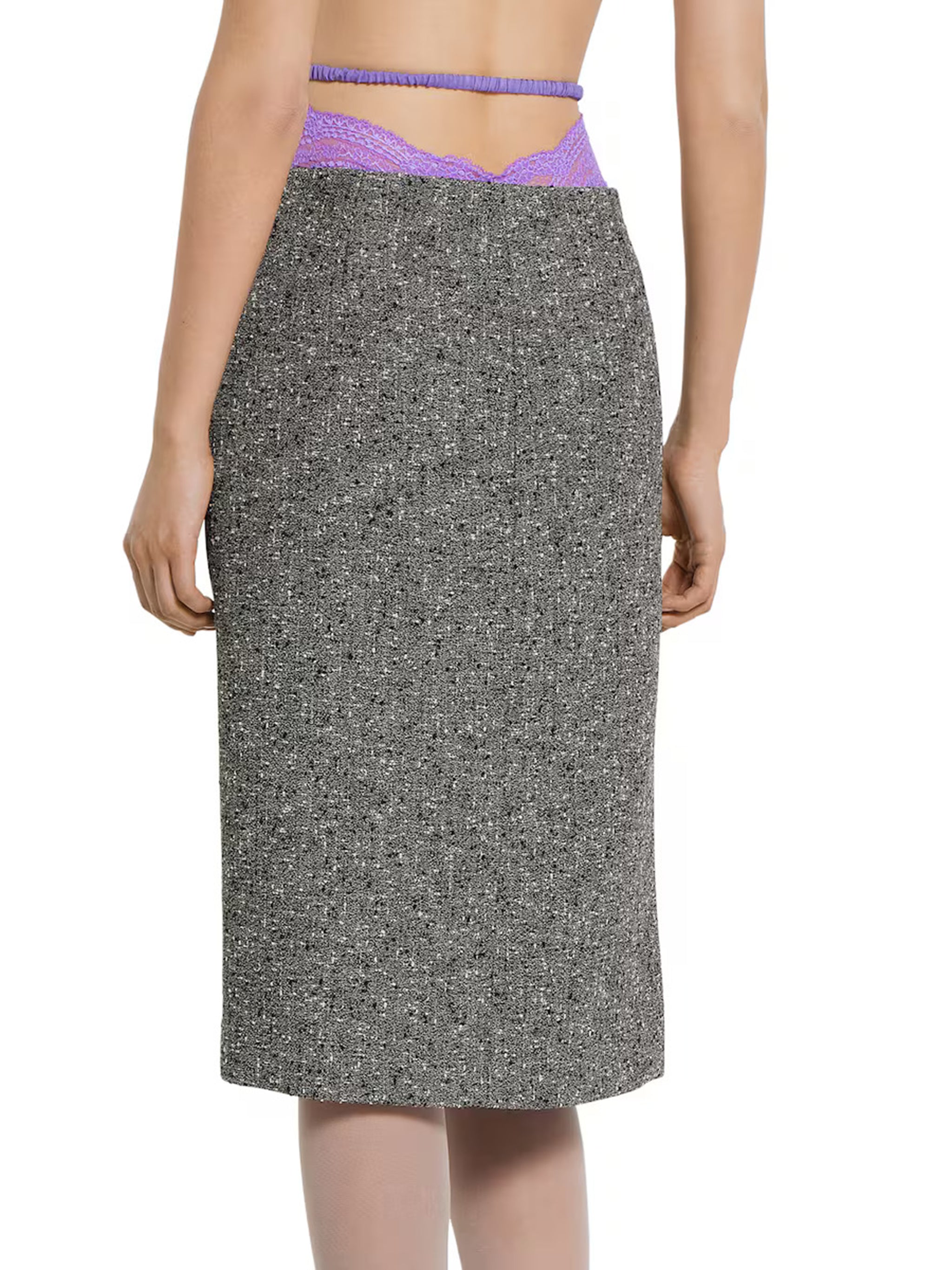 GUCCI Buttoned Wool Skirt
