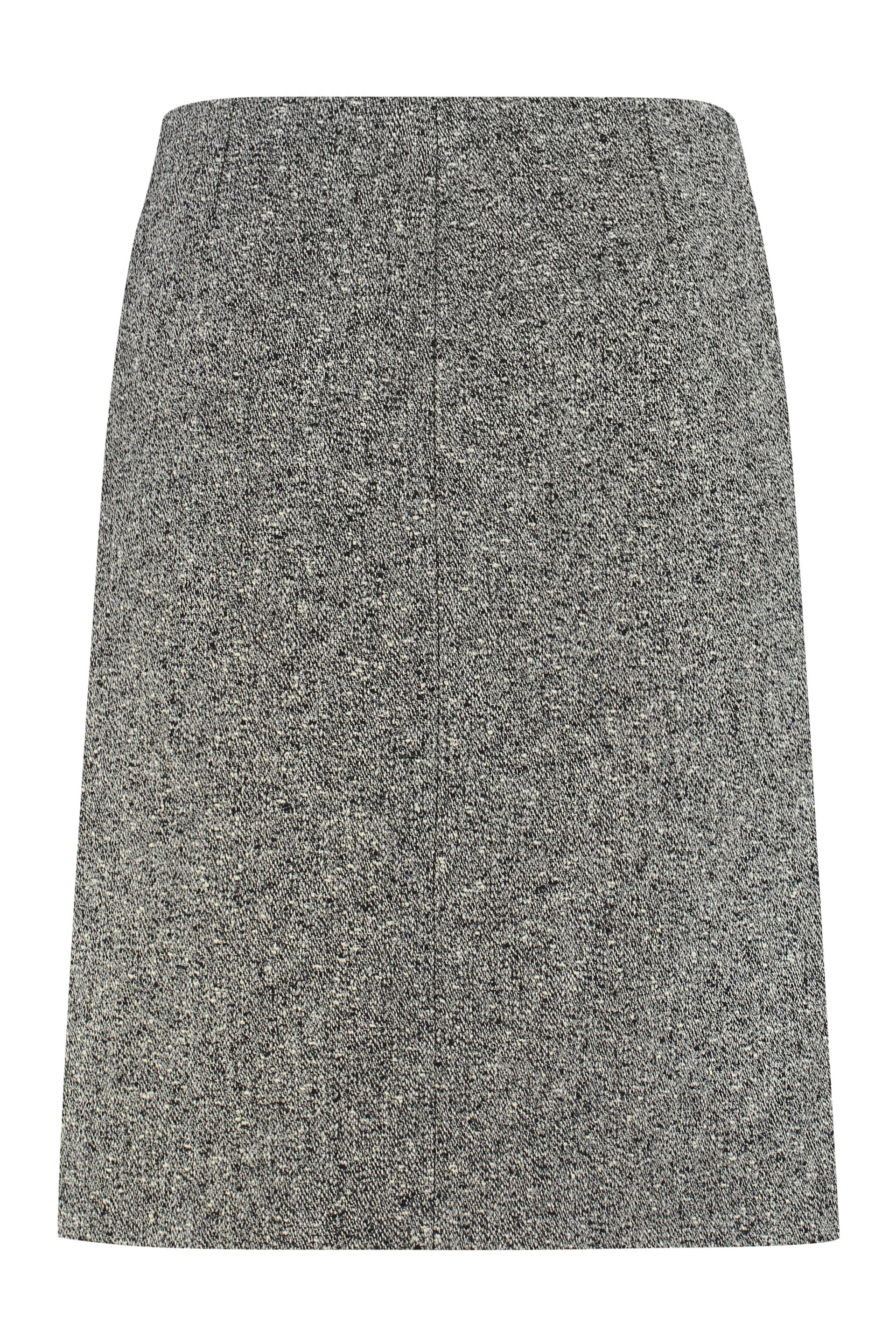 GUCCI Wool and Cotton Straight-Line Mini Skirt