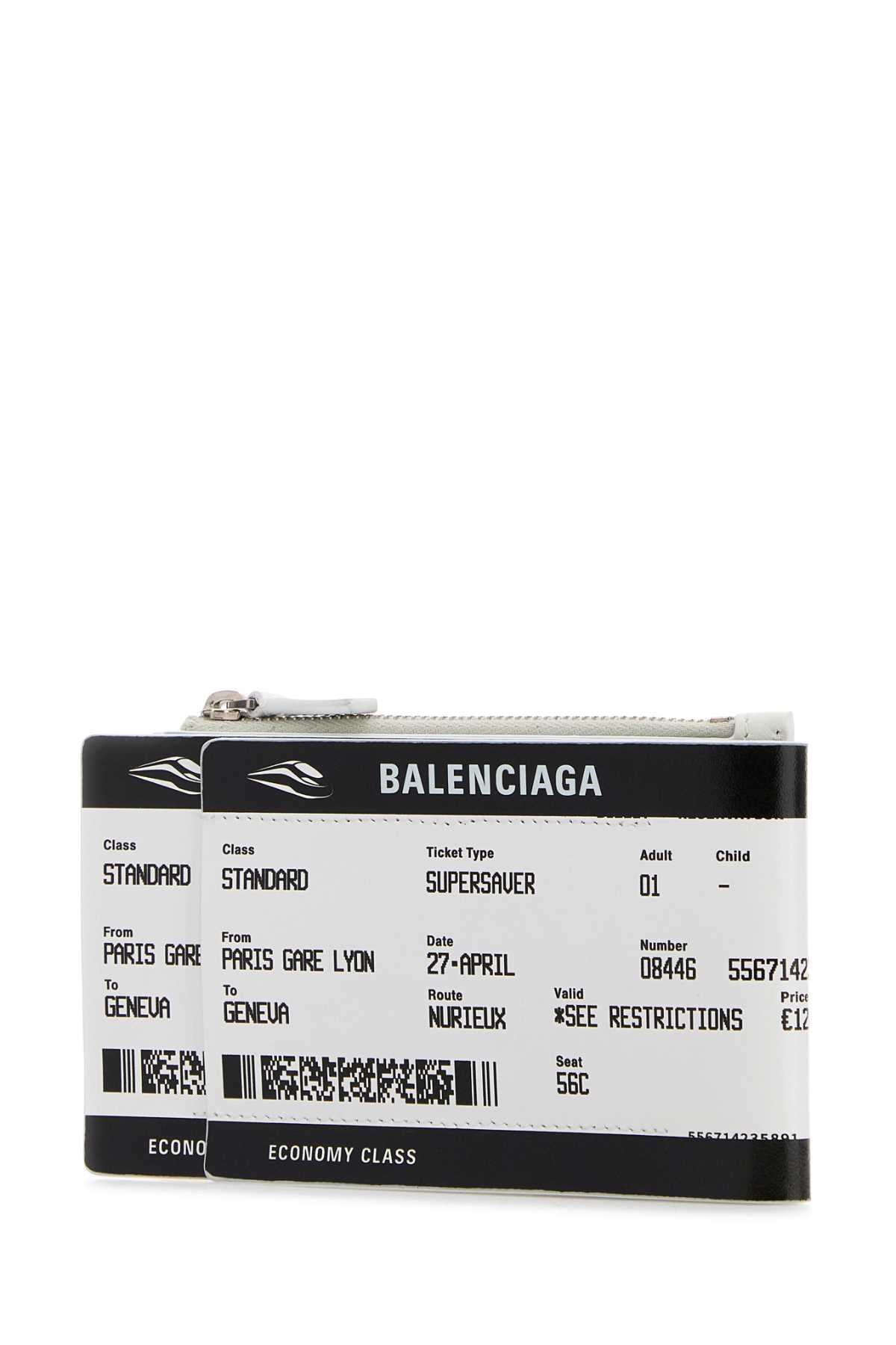 BALENCIAGA Printed Canvas Mini Passport Card Holder