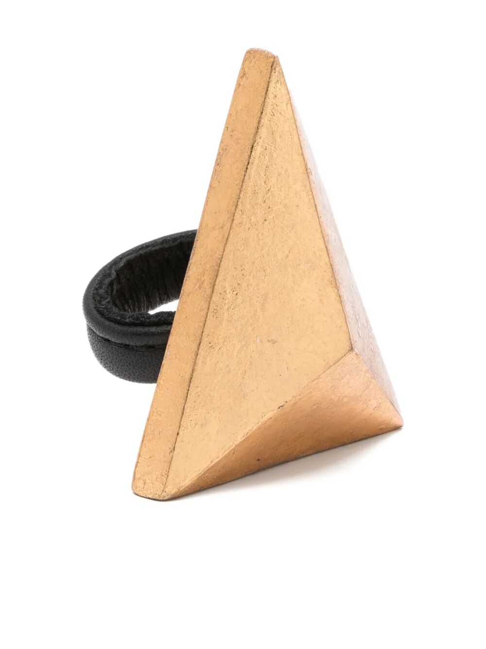MONIES Gemira Ring - Women's Acacia and Leather Statement Jewelry