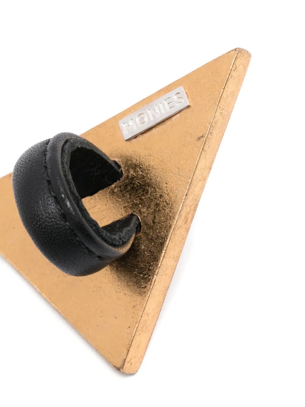 MONIES Gemira Ring - Women's Acacia and Leather Statement Jewelry