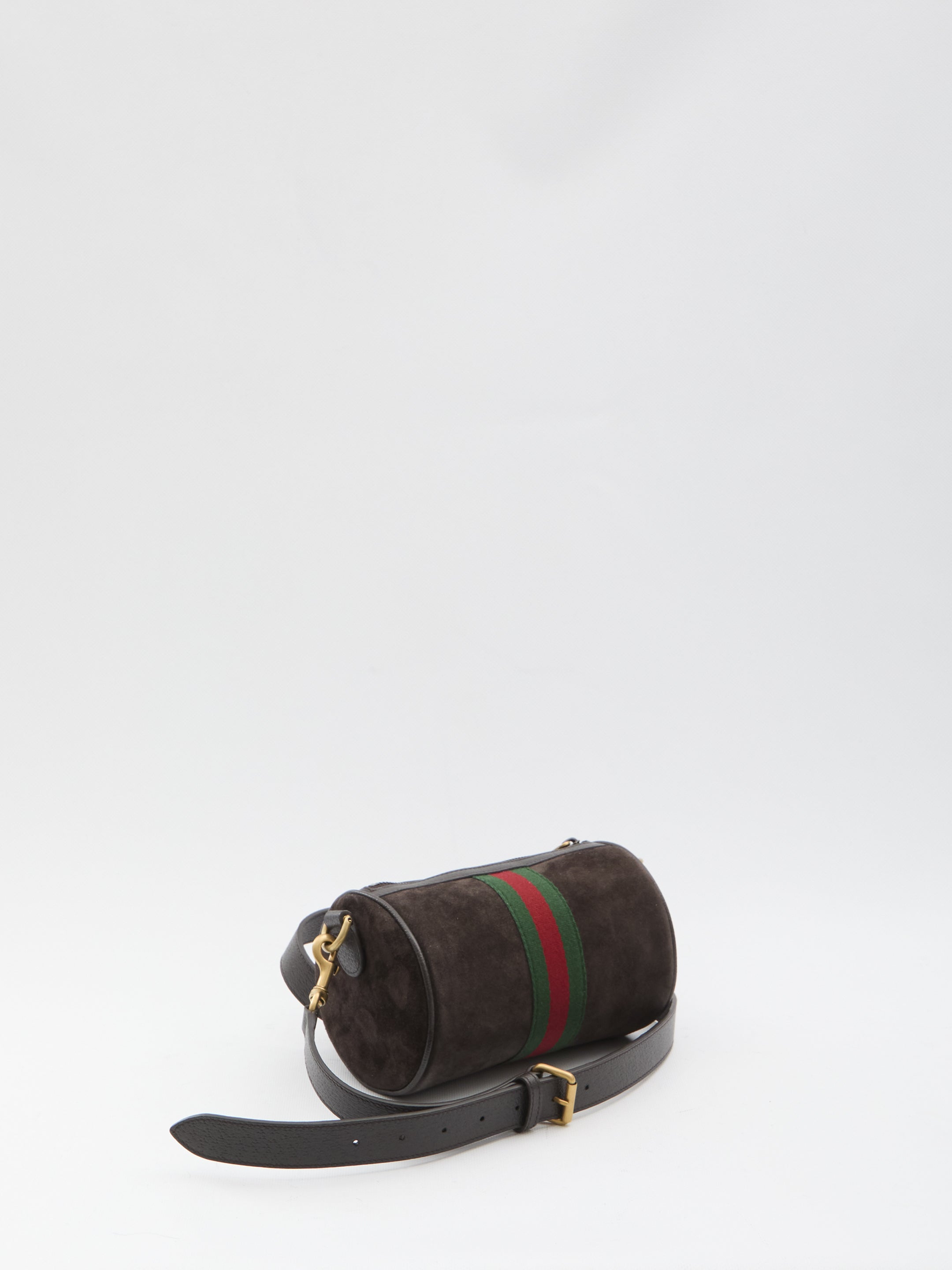 GUCCI Mini Suede Handbag with Web Detail - Ideal for FW25
