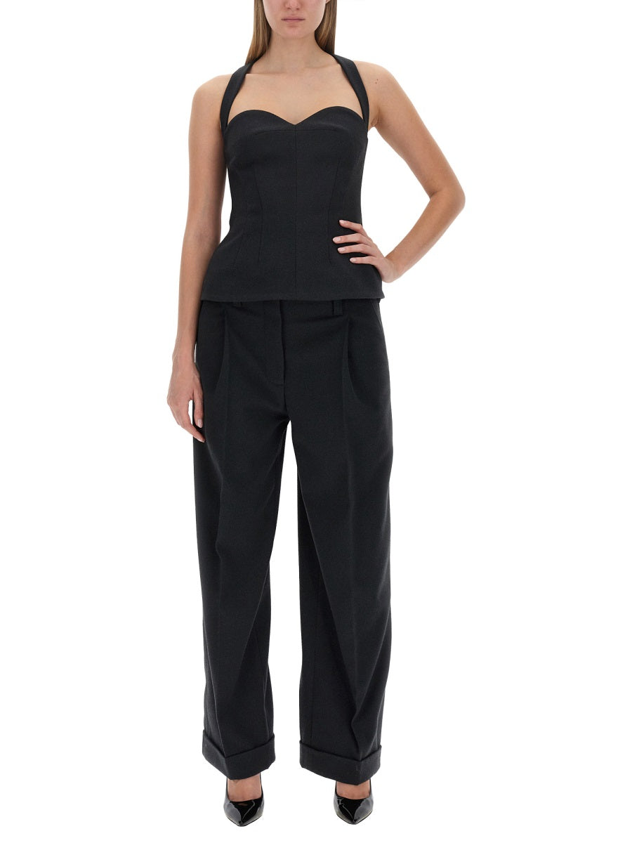 PHILOSOPHY DI LORENZO SERAFINI Wide Leg Pants (Size 40 IT)