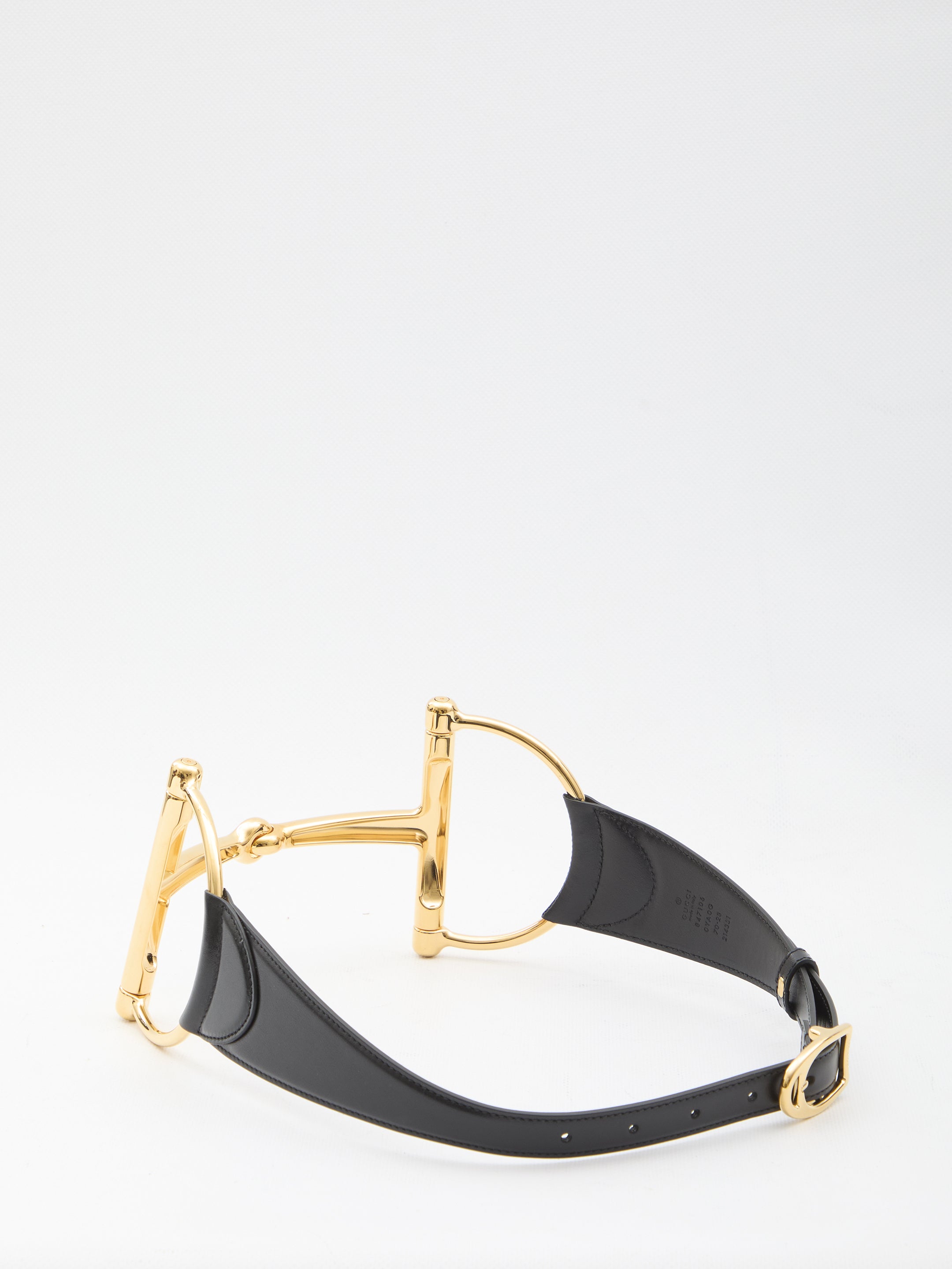 GUCCI Wide Belt with Oversized Horsebit - 11 cm