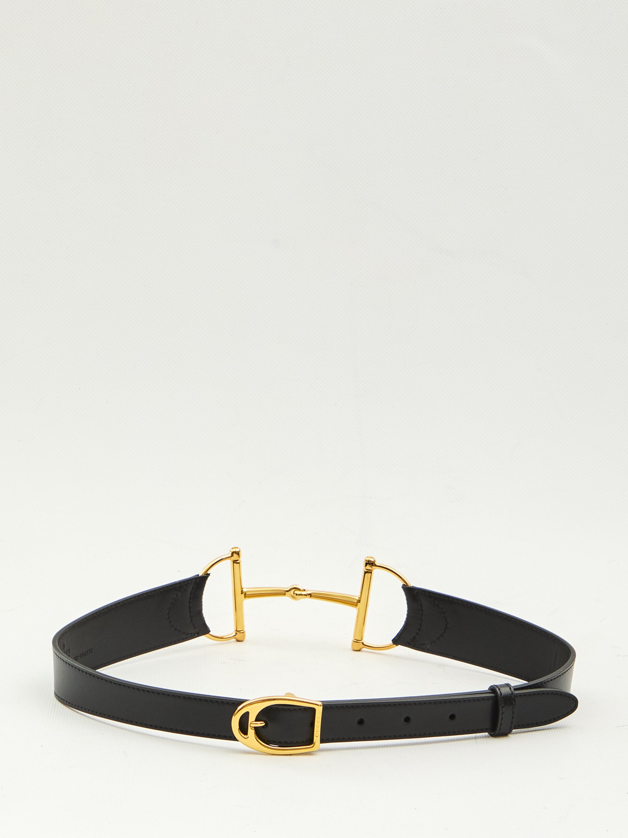 GUCCI Oversized Buckle Leather Belt - 5.5 cm Width