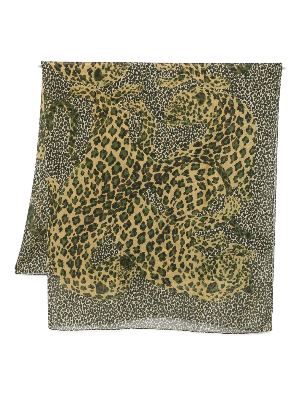 SAINT LAURENT Printed Silk & Nylon Foulard for Women