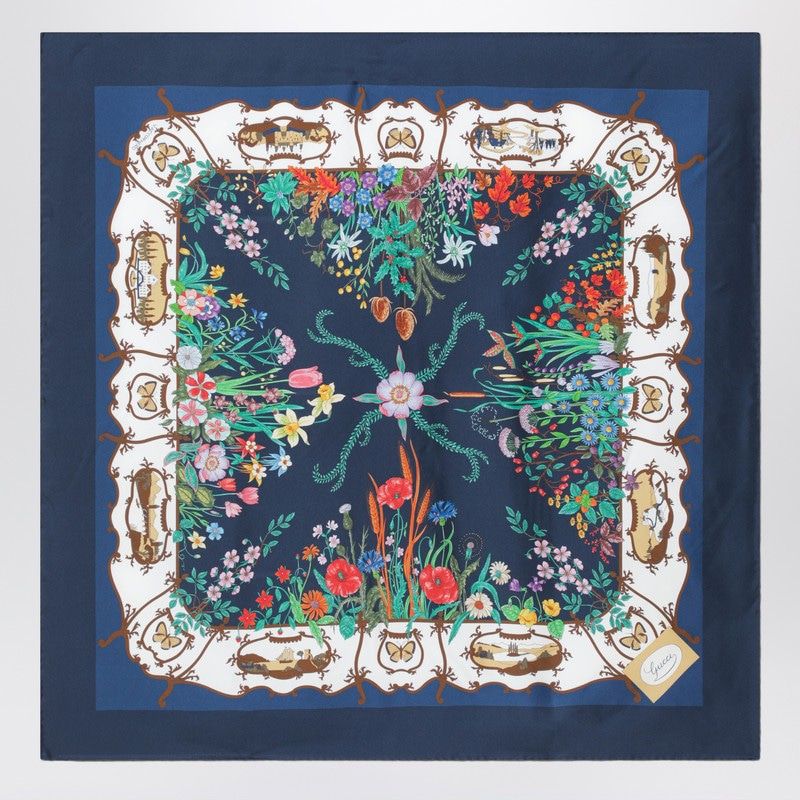 GUCCI Printed Silk Twill Scarf