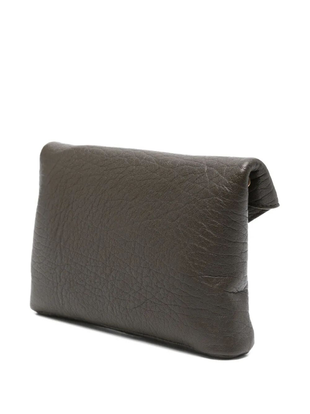 SAINT LAURENT Mini Leather Clutch with Shoulder Strap