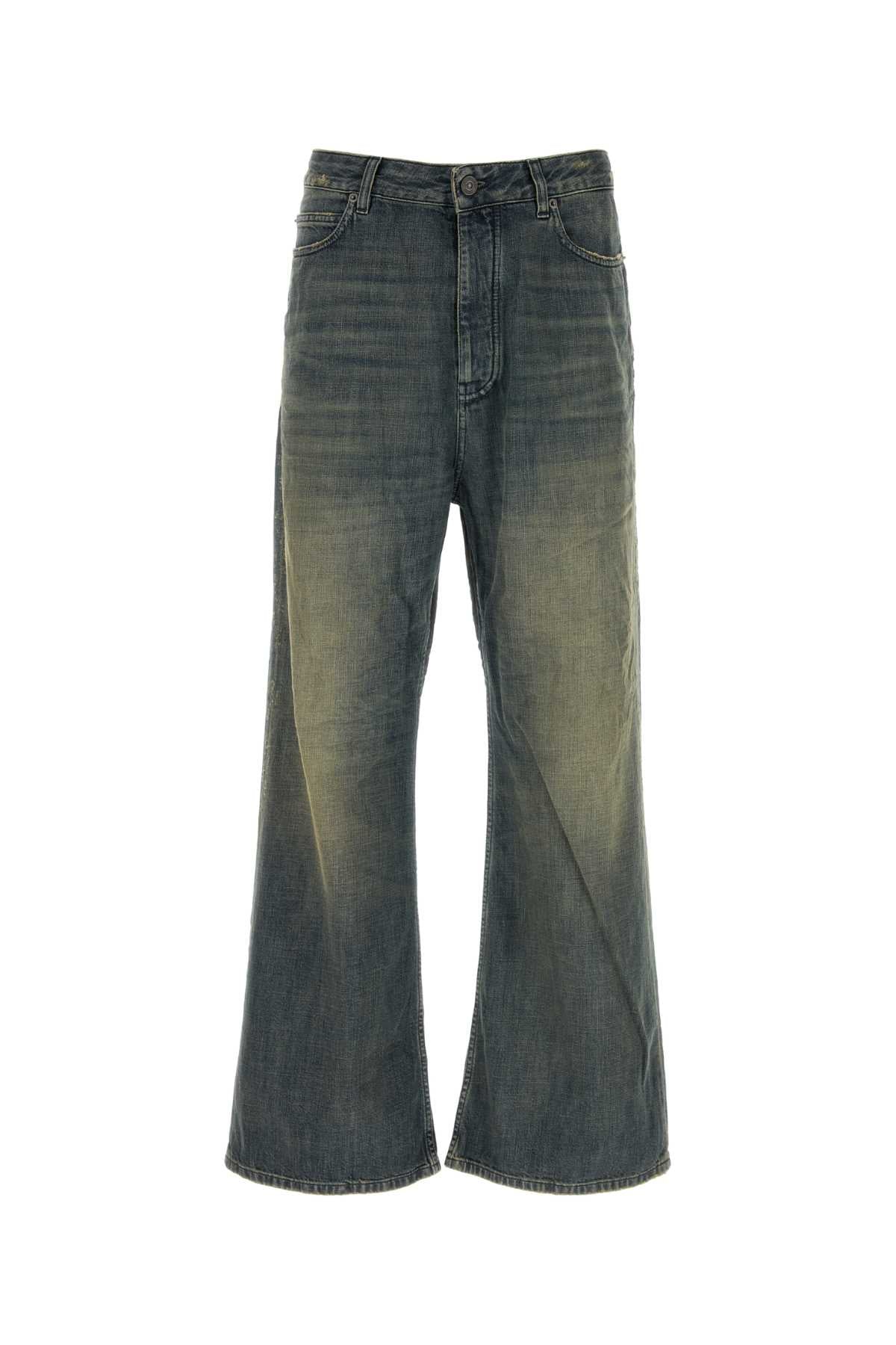 BALENCIAGA Wide-Leg Low Crotch Jeans for Men