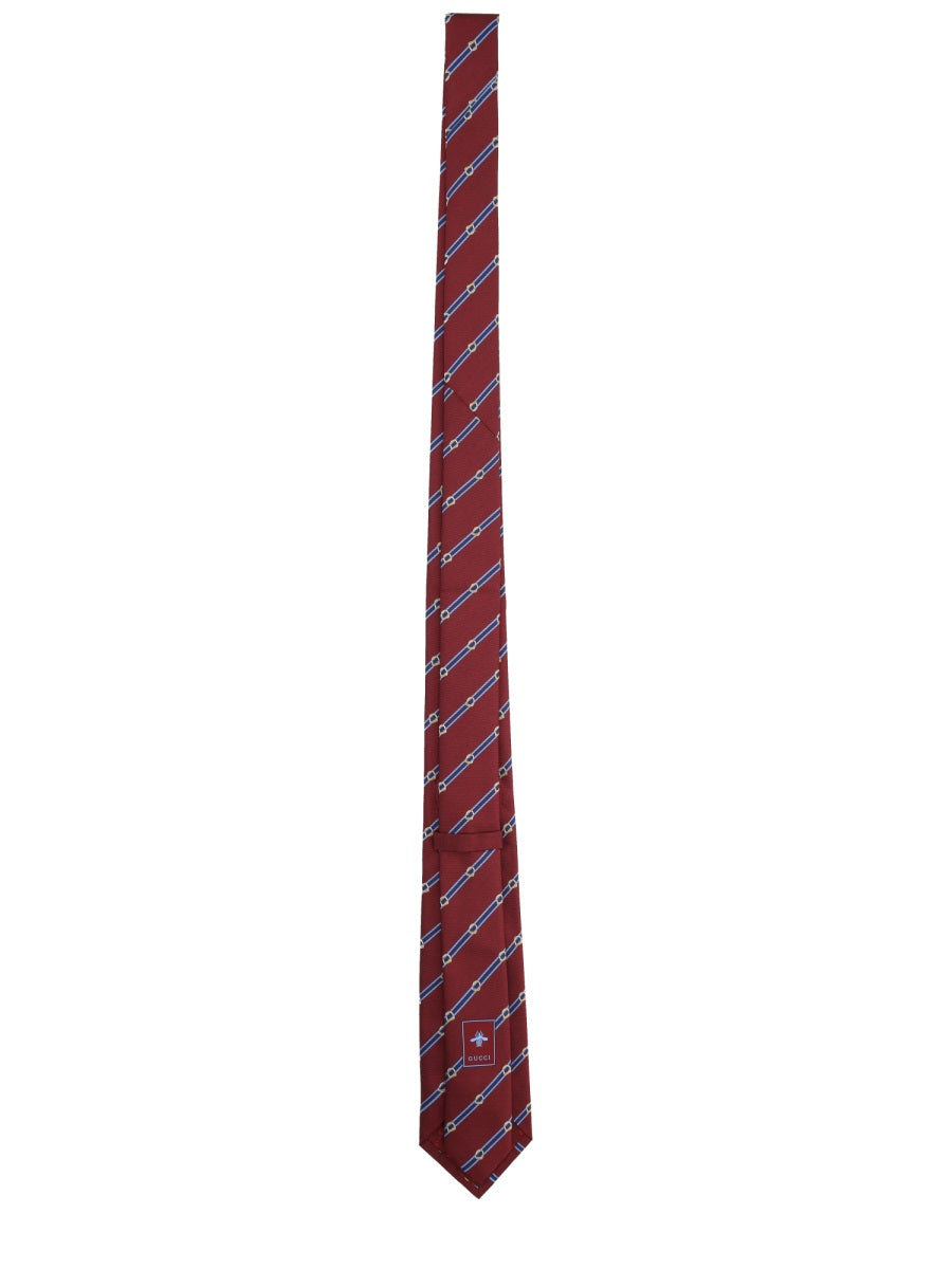 GUCCI GG Jacquard Tie and Stirrup