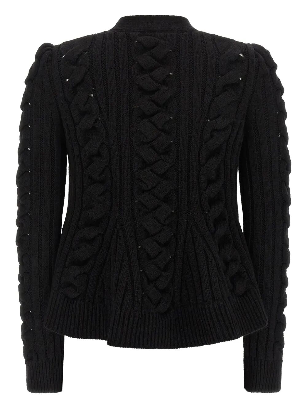 ALEXANDER MCQUEEN Wool and Cashmere Cable Cardigan
