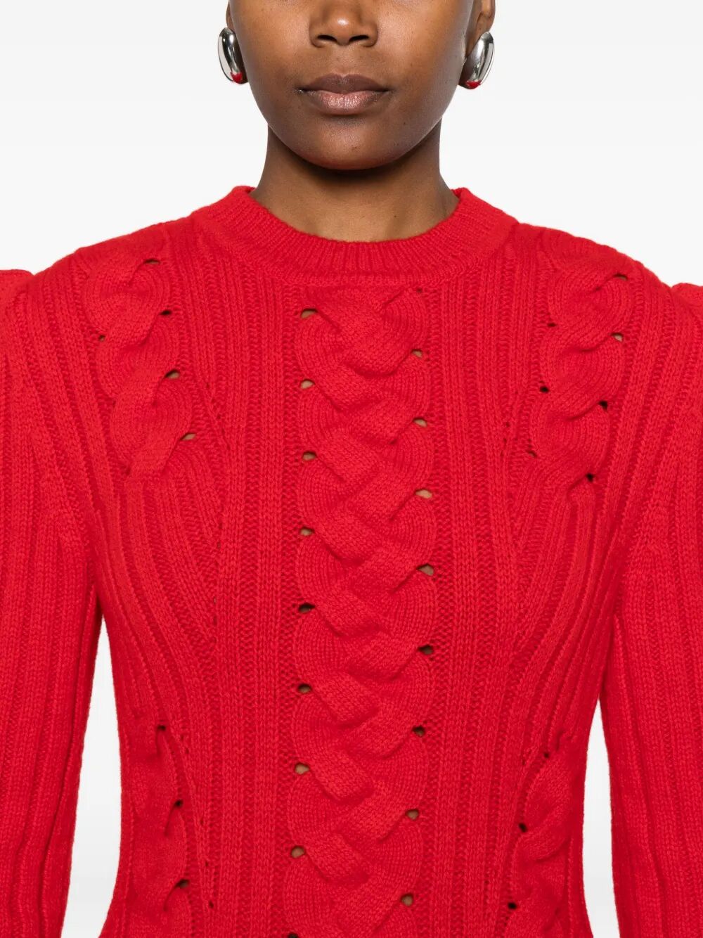 ALEXANDER MCQUEEN Chic Wool and Cashmere Cable Knit Mini Dress
