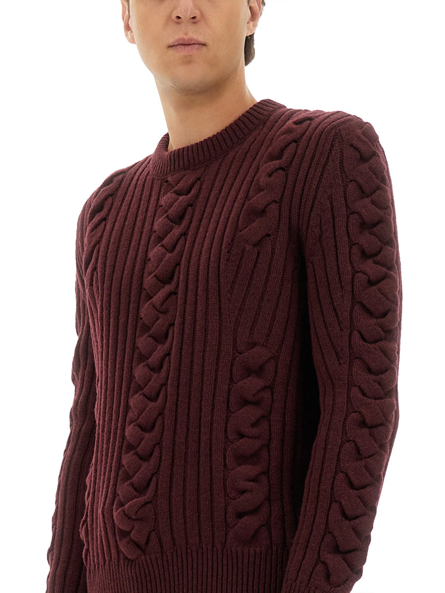 ALEXANDER MCQUEEN Premium Wool Blend Knit Sweater for Men