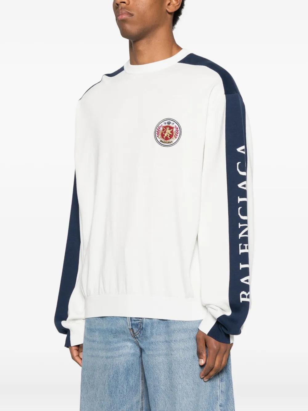 BALENCIAGA Embroidered Logo Sweater for Men