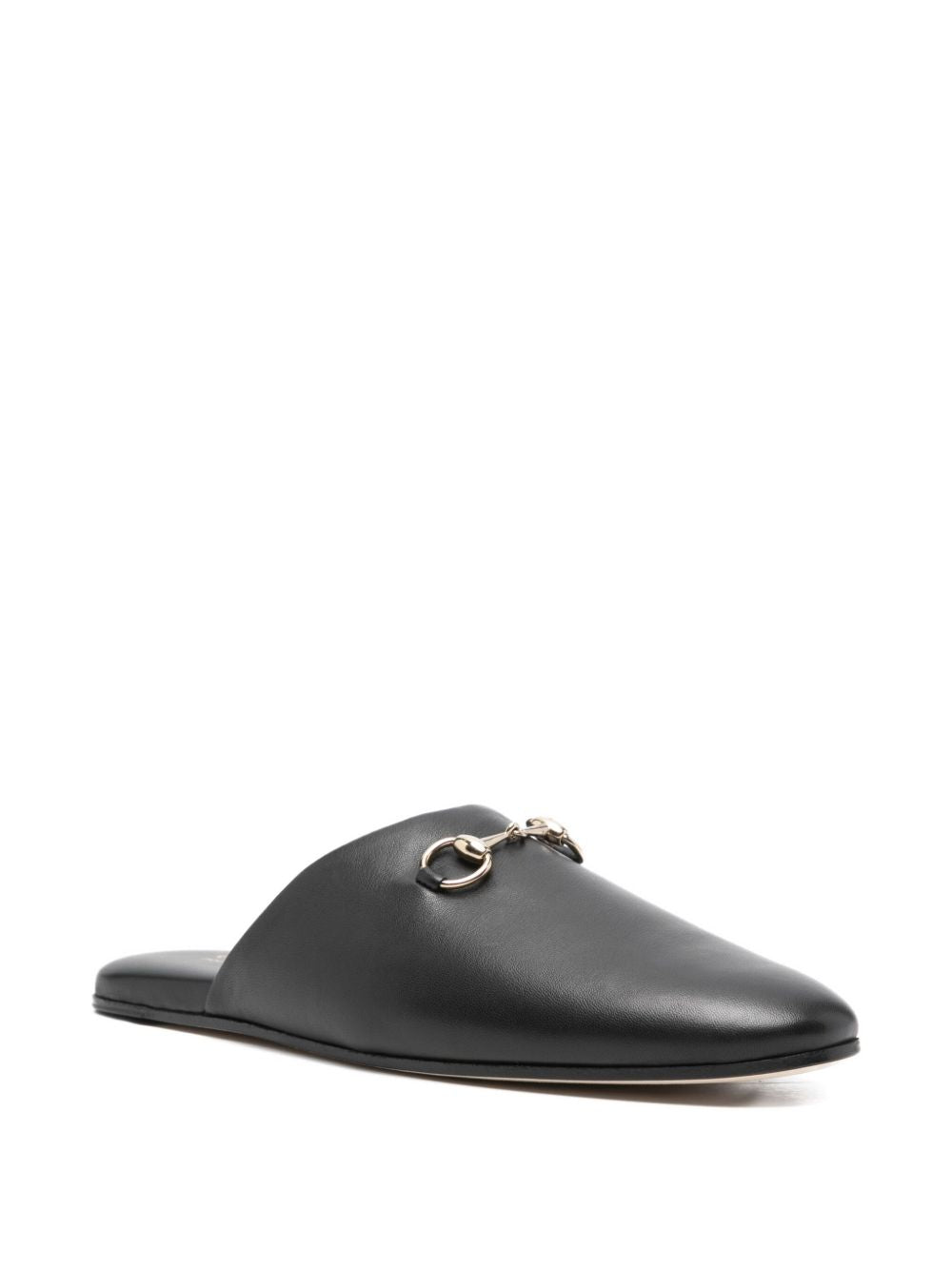 GUCCI Pointed Toe Horsebit Detail Slip-Ons