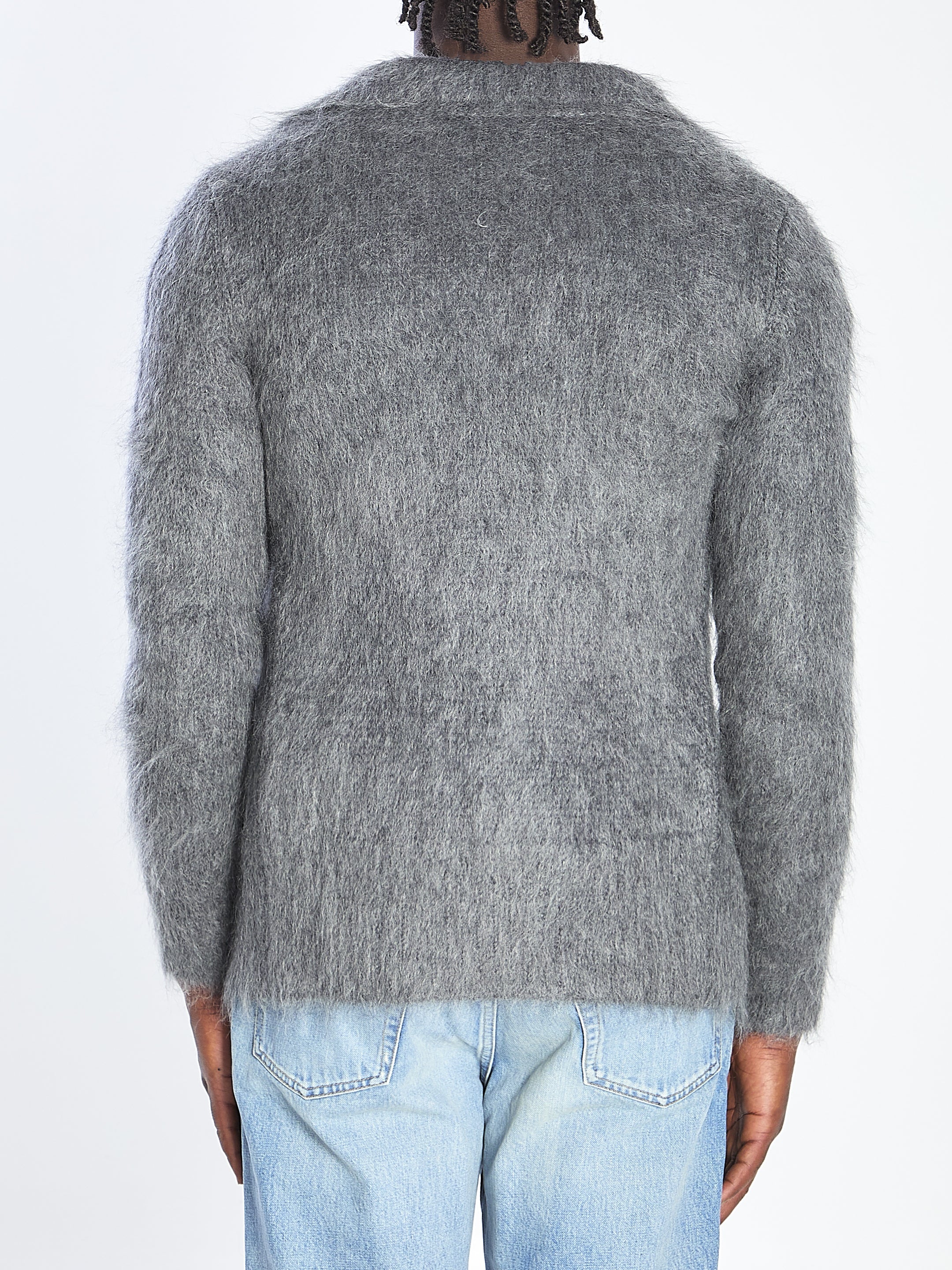 GUCCI Brushed Mohair Wool Cardigan for Men
