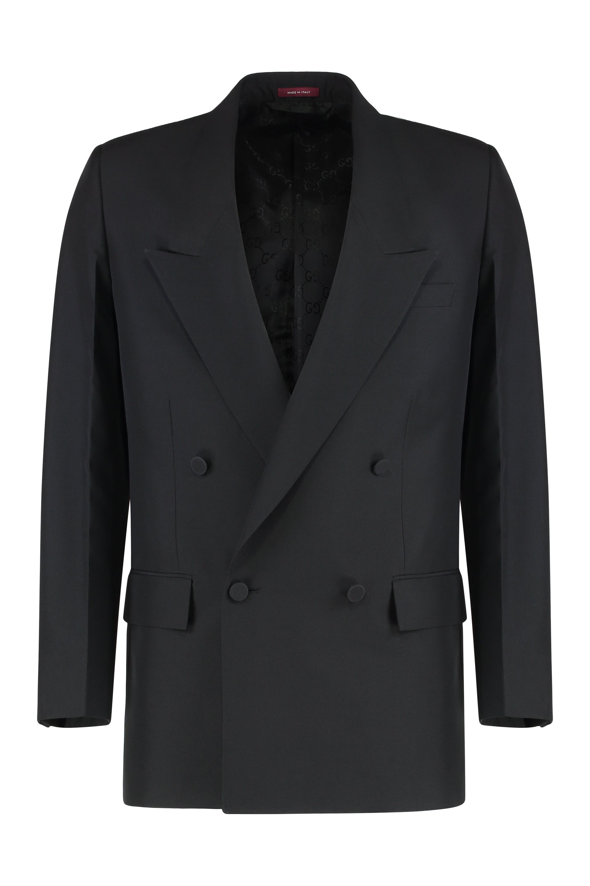 GUCCI Double-Breasted Wool Gabardine Jacket