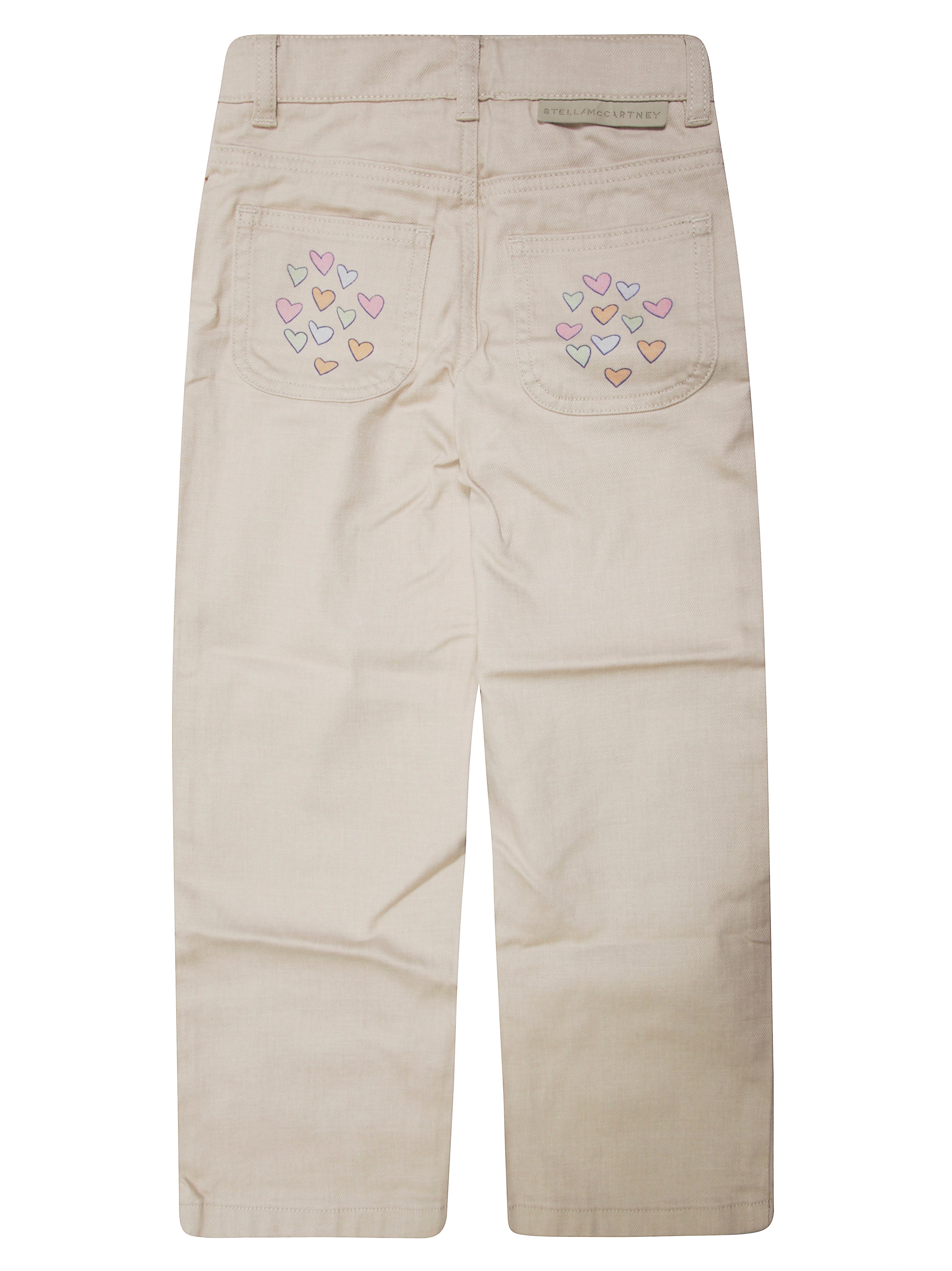 STELLA MC CARTNEY JUNIOR Mini Heart Print Jeans with Pockets