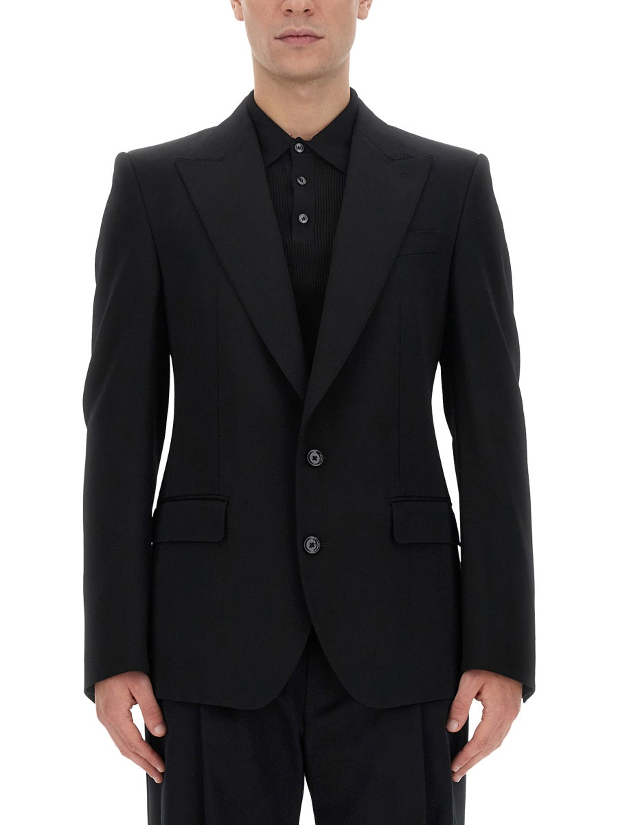 DOLCE & GABBANA Single-Breasted Jacket in Wool - Size 48 IT
