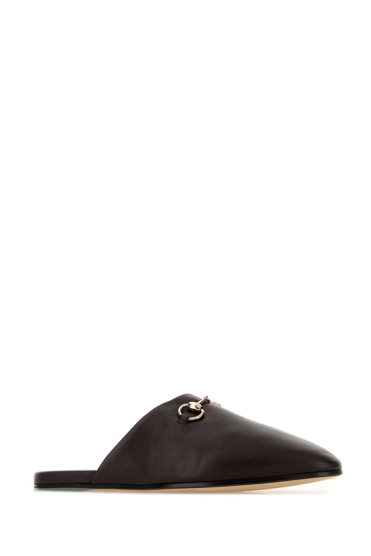 GUCCI Nappa Leather Horsebit Slippers for Men