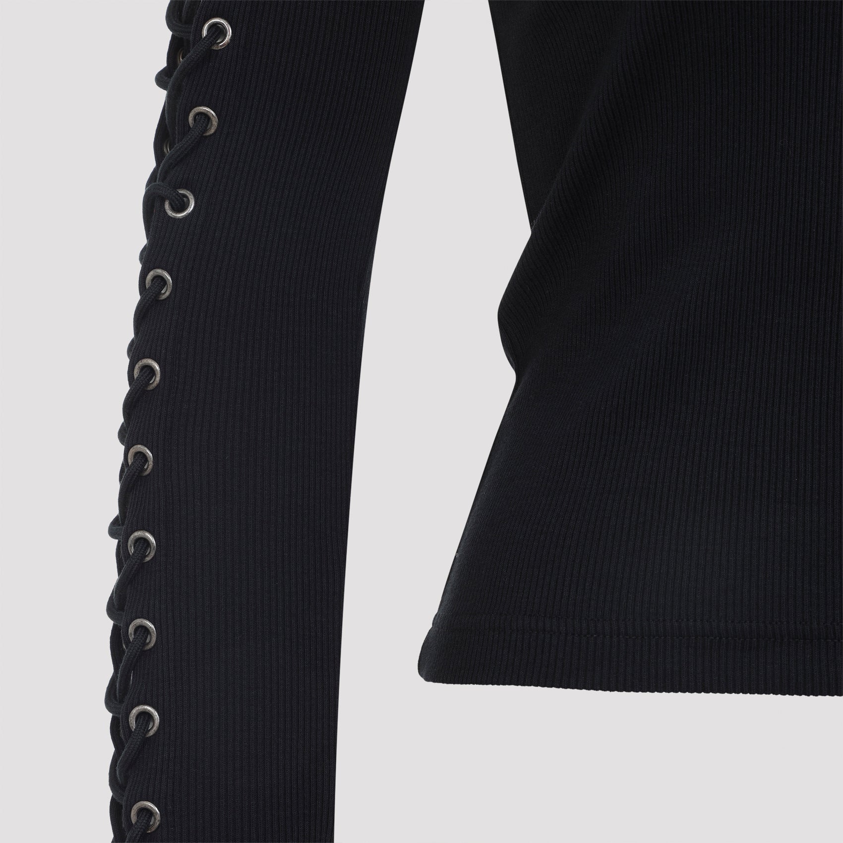 BALENCIAGA Lace-Up Long Sleeves T-Shirt