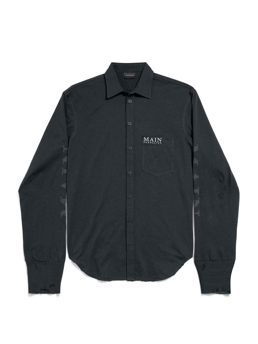 BALENCIAGA Main Character Artwork Long-Sleeved T-Shirt Polo Shirt