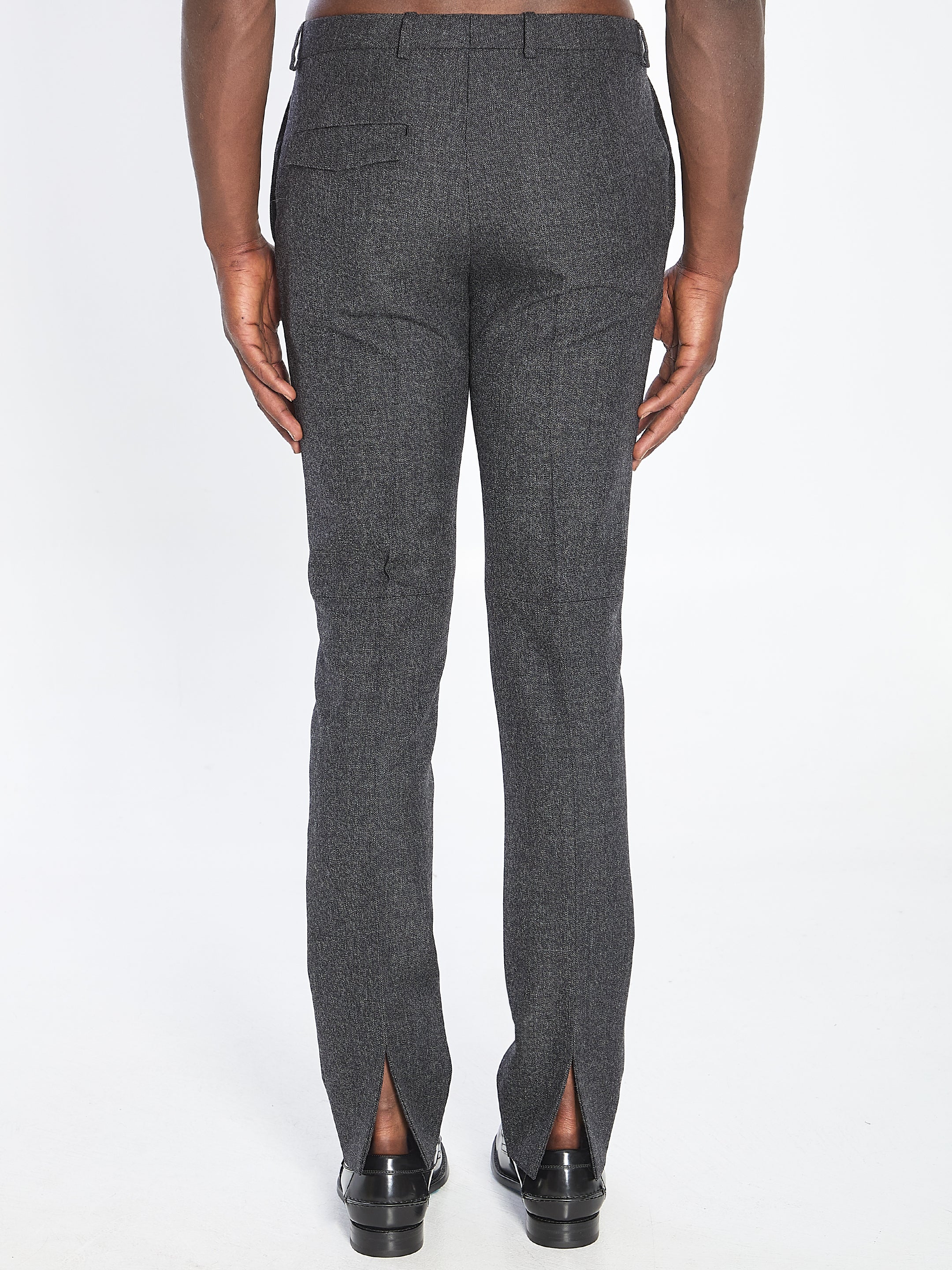 GUCCI Pleated Wool Trousers - Regular Fit, Size 48 IT