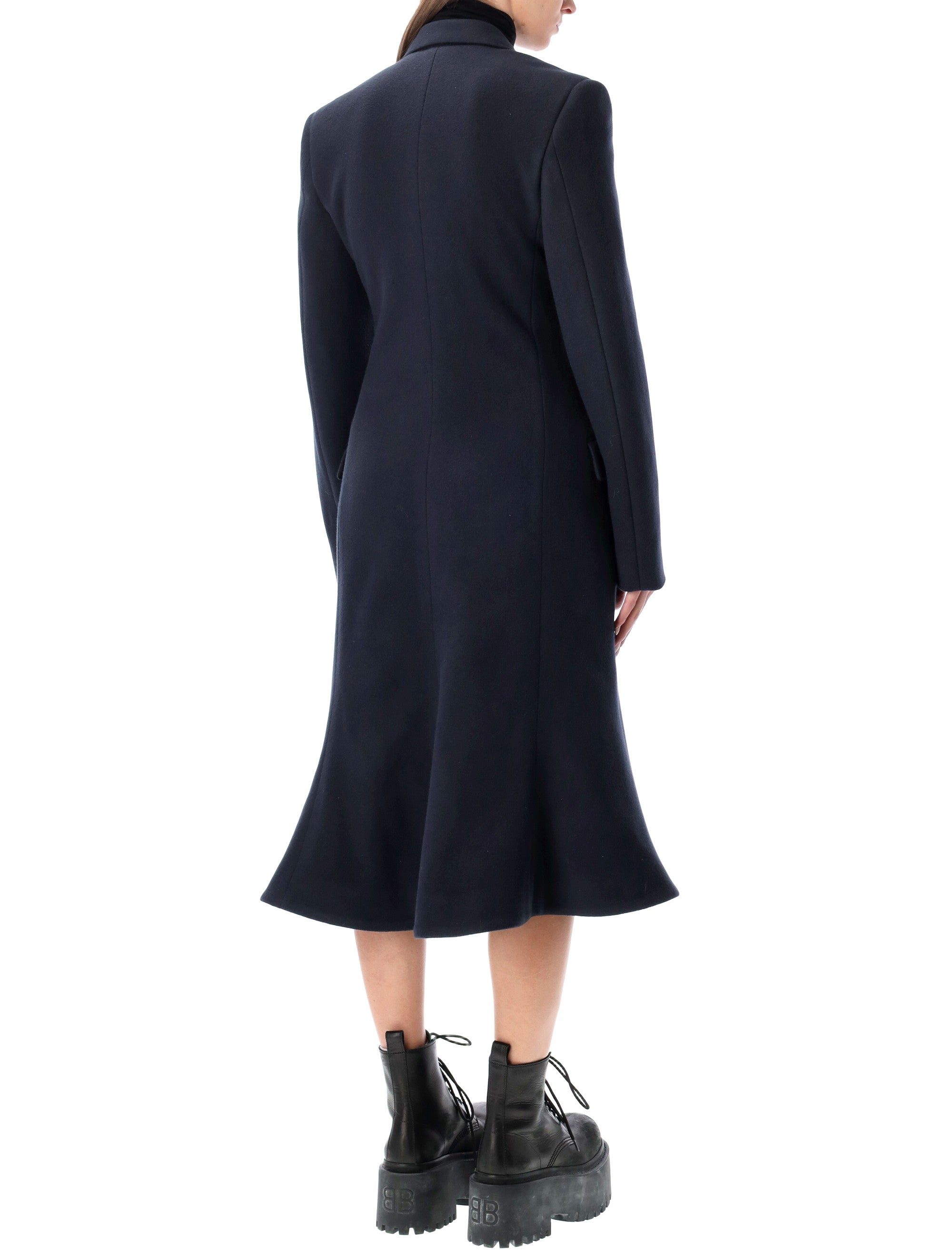 BALENCIAGA Brushed Wool Midi Jacket