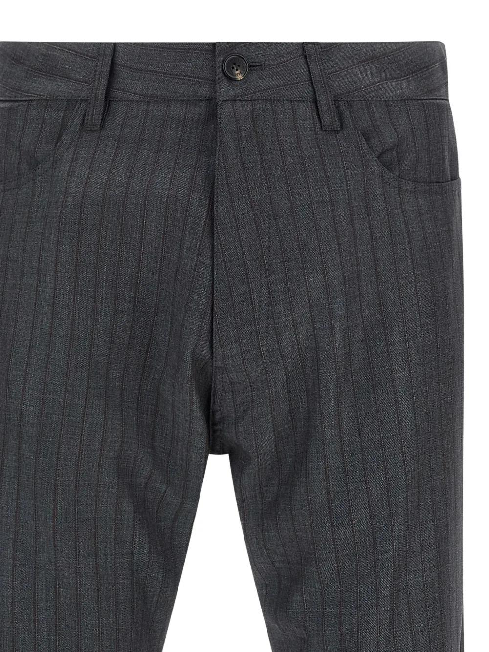 BALENCIAGA Pinstriped Pleated Tailored Trousers