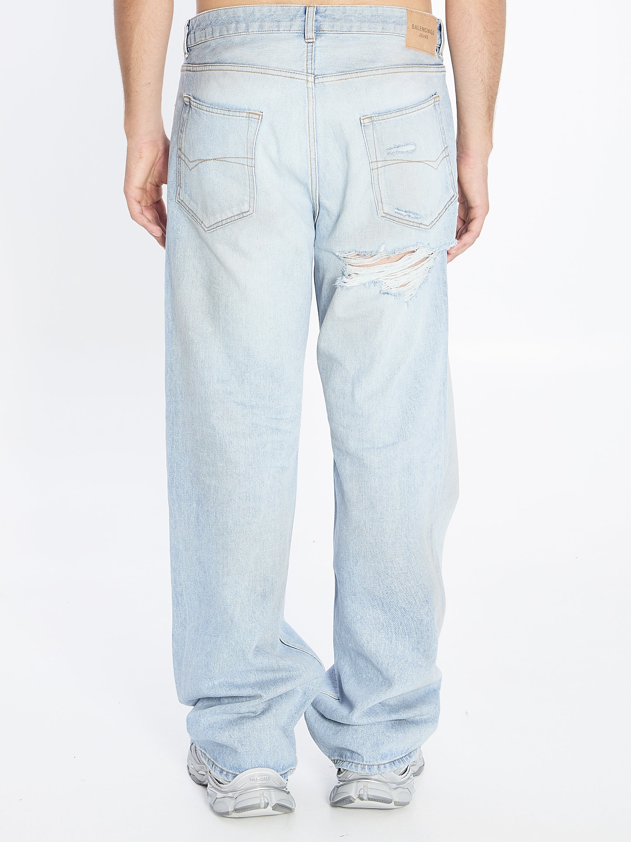 BALENCIAGA Distressed Relaxed Fit Jeans - Size 31