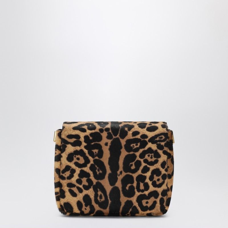 SAINT LAURENT Leopard Print Mini Handbag in Pony-Effect Leather