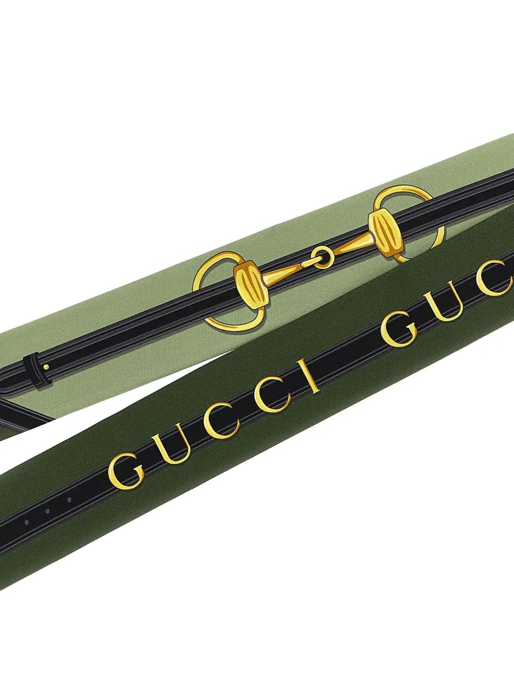 GUCCI Printed Silk Twill Ribbon Accessories for Women