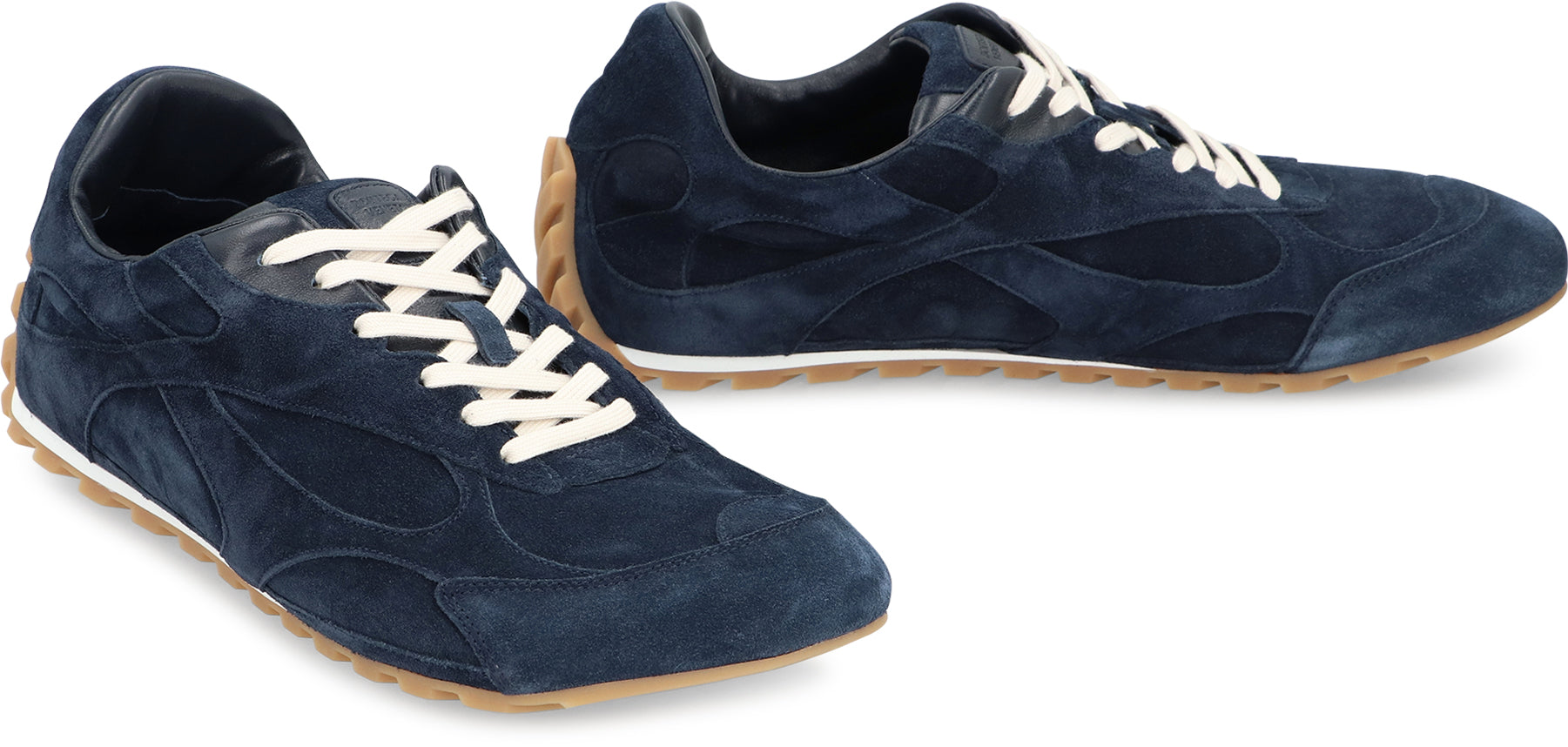 BOTTEGA VENETA Suede Calfskin Round Toe Sneakers