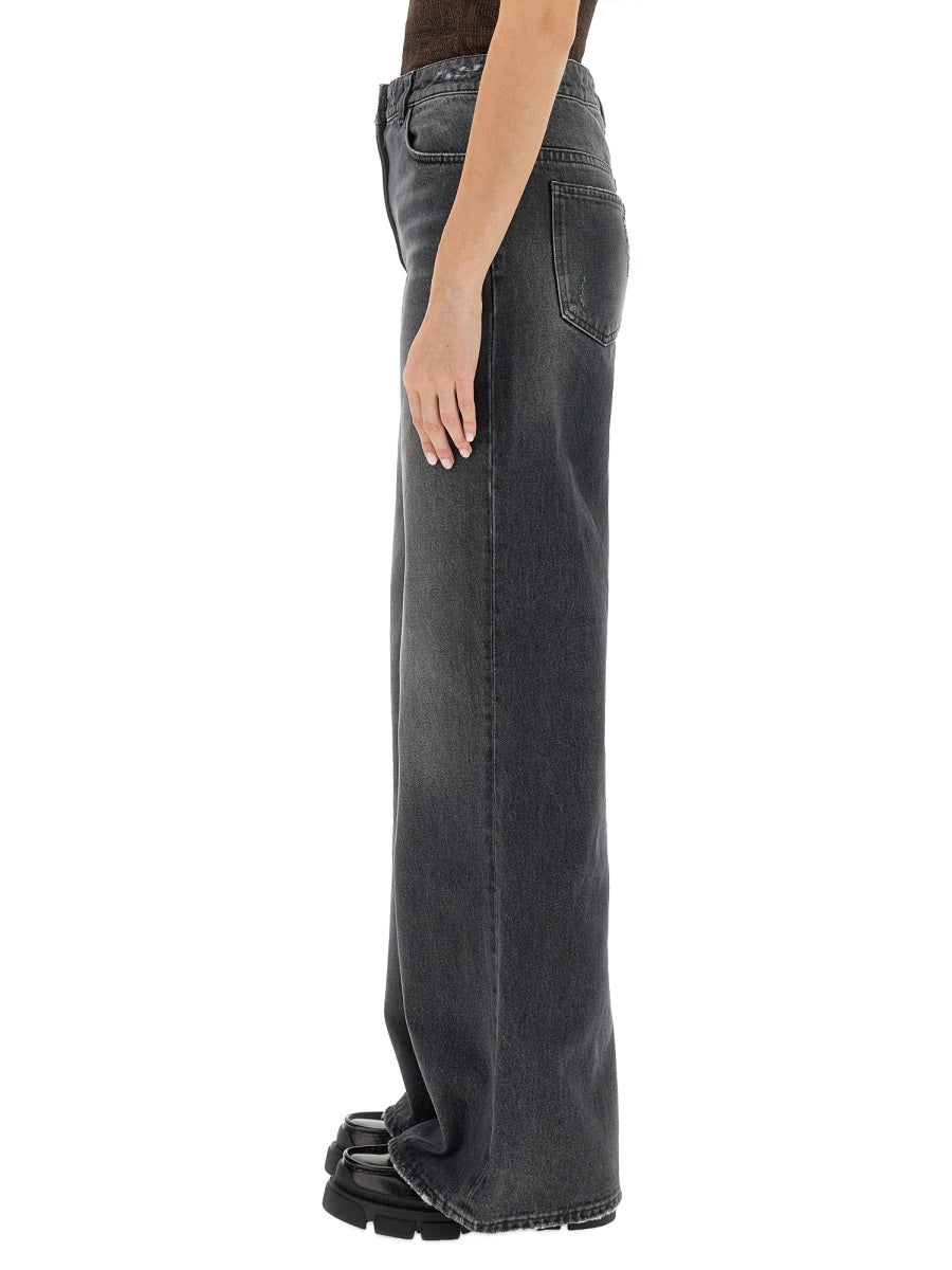 GIVENCHY Oversize Women’s Jeans with Zipper Closure
