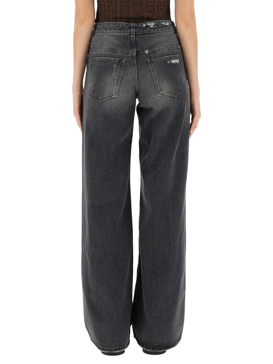 GIVENCHY Oversize Women’s Jeans with Zipper Closure
