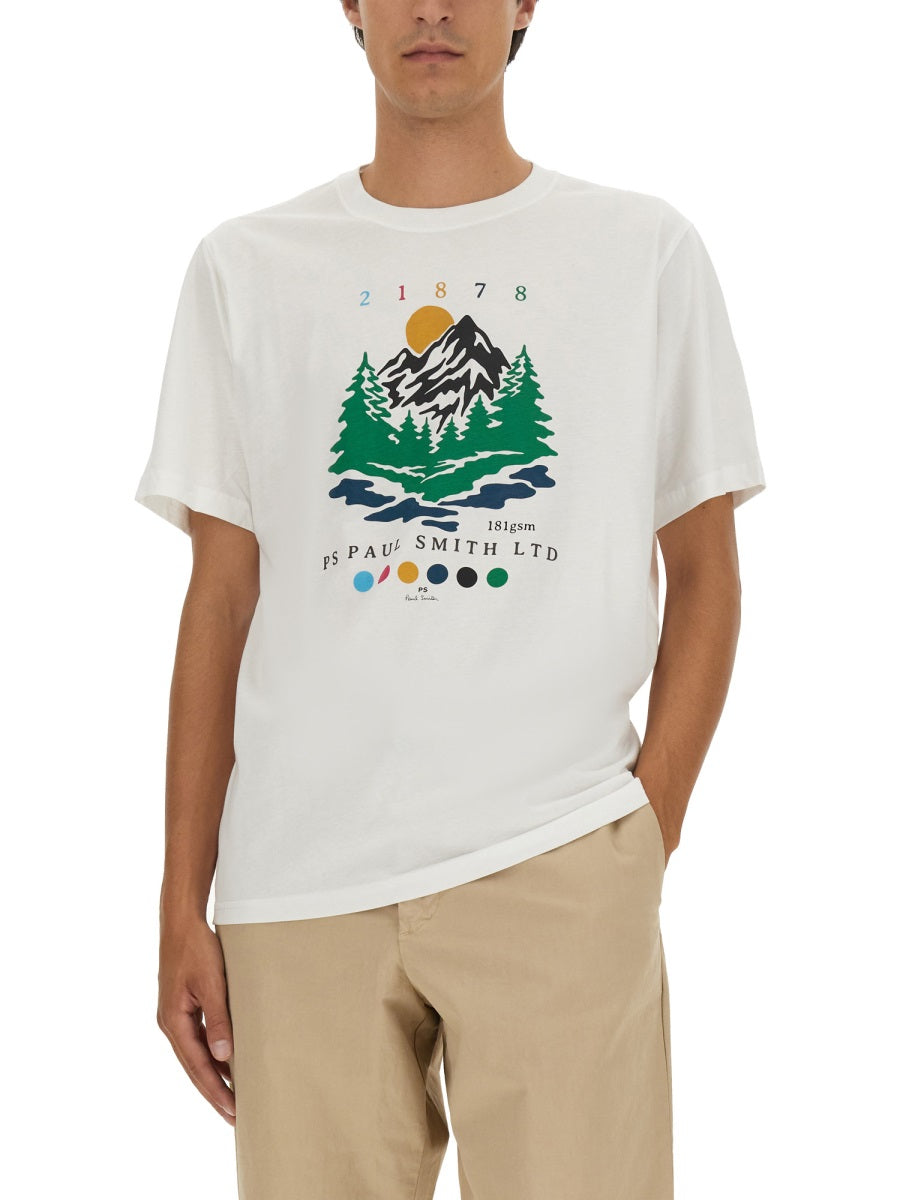 PS BY PAUL SMITH Regular Fit Logo T-Shirt - Size L