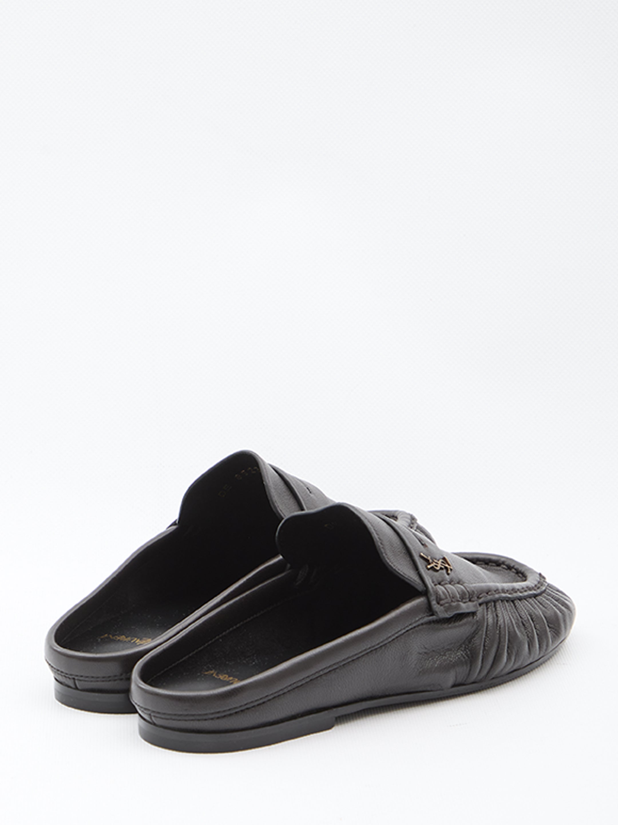 SAINT LAURENT Elegant Flat Moccasins with Hand-Stitched Detail