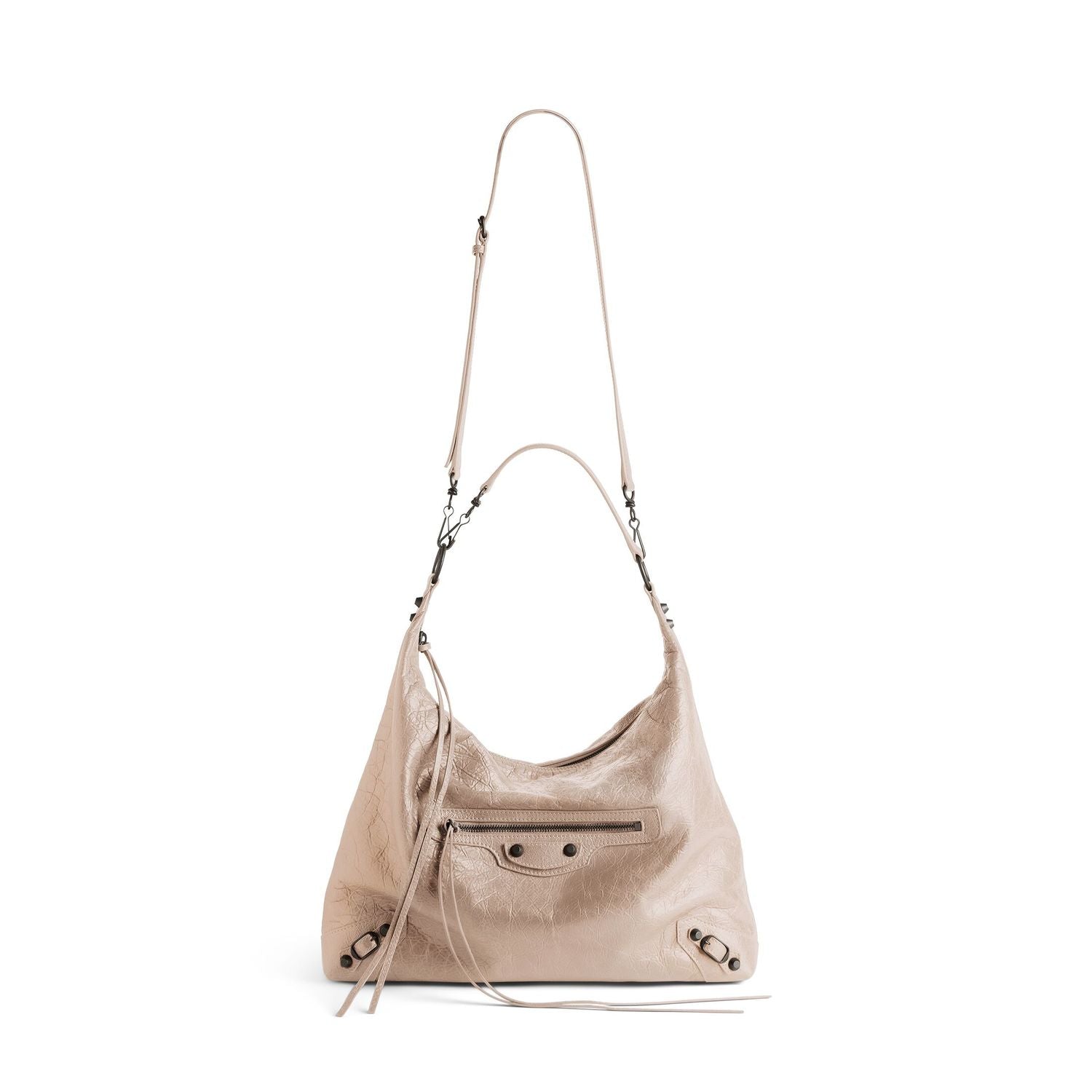 BALENCIAGA Medium Leather Hobo Handbag